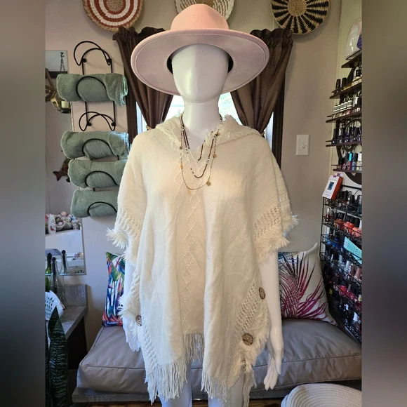 New! Beach Cover up Pullover Shawl - Picture 2 of 5